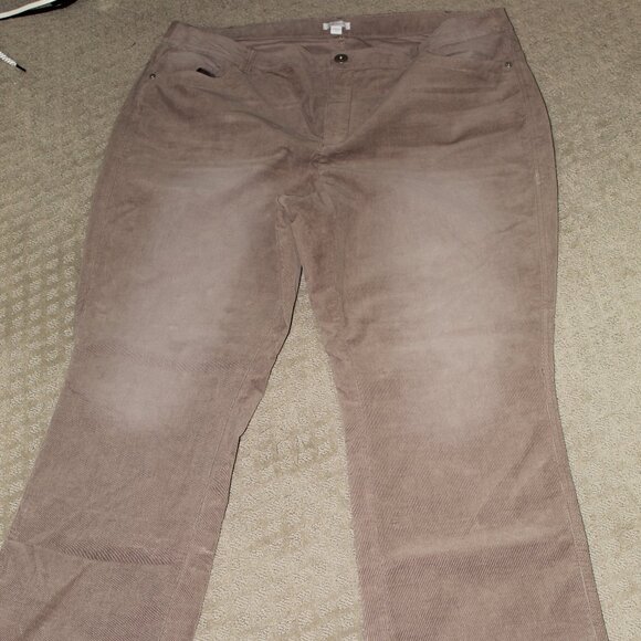 J. Jill Size 20 Light Brown Corduroy Pants - Picture 1 of 5